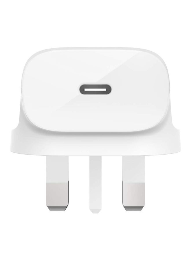 Boost Charge USB-C Wall Charger Plug 20W (Fast Charger for iPhone 14/14 Plus, 14 Pro, 14 Pro Max, 13, 13 Pro, 13 Pro Max, 13 mini, iPad Air 2020, 8th gen.) White