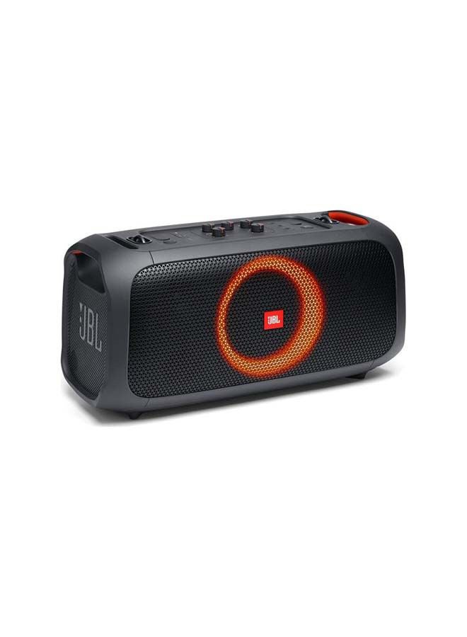 Portable Party Speaker With Built-In Lights And Wireless Mic Black