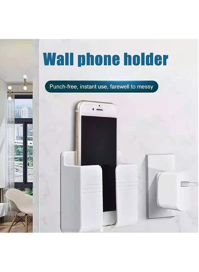 Self Adhesive Wall Mounted Mobile Phone Holder White