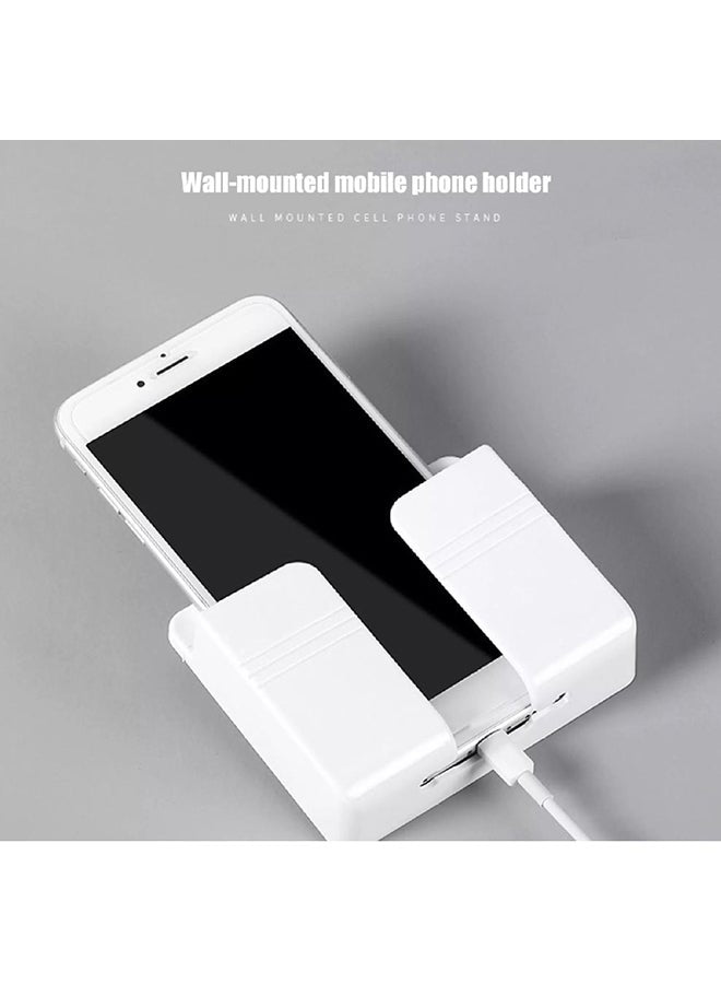 Self Adhesive Wall Mounted Mobile Phone Holder White