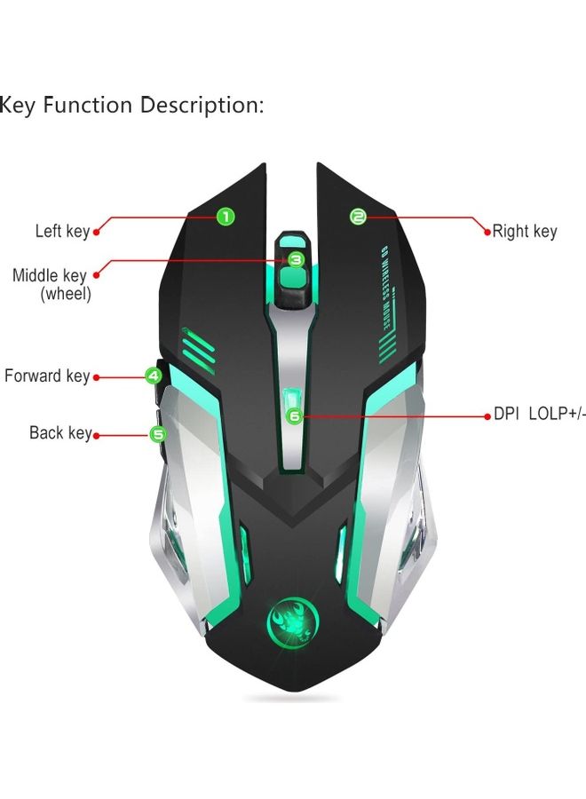 2.4Ghz Wireless Gaming Mouse With USB Receiver