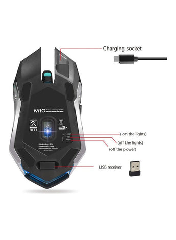 2.4Ghz Wireless Gaming Mouse With USB Receiver