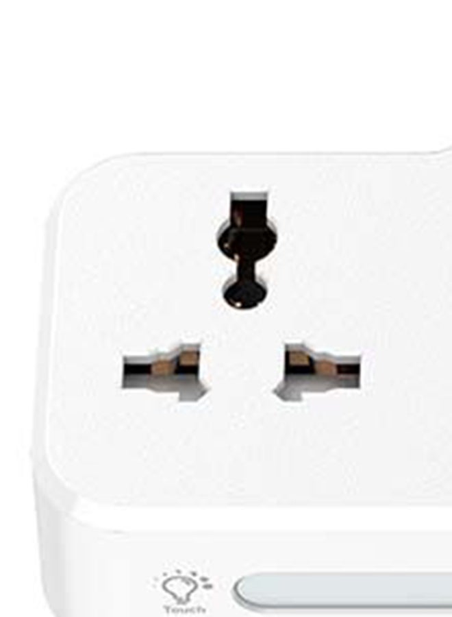 Multi Plug Extension Sockets with 2 USB With PD PORT White 155x105x73mm