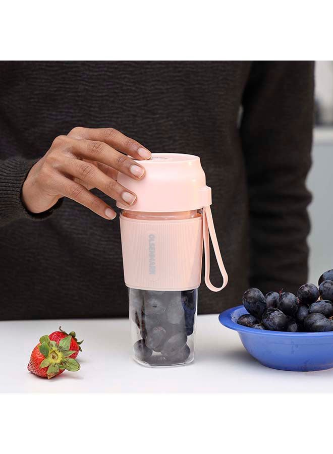 USB Rechargeable Portable Blender 300.0 ml 60.0 W OMSB2439 Pink/Clear