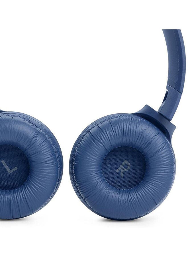 Tune 510Bt Wireless On-Ear Headphones - Pure Bass - 40H Battery - Speed Charge - Fast Usb Type-C - Foldable Blue