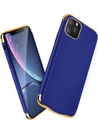 Protective Extended Rechargeable Battery Charger Case Compatible with Apple iPhone 12 Pro Max Blue/Golden