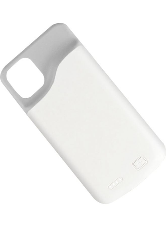 Slim and External Backup Battery Power Bank Case Cover for Apple iPhone 11 Pro Max White/Grey