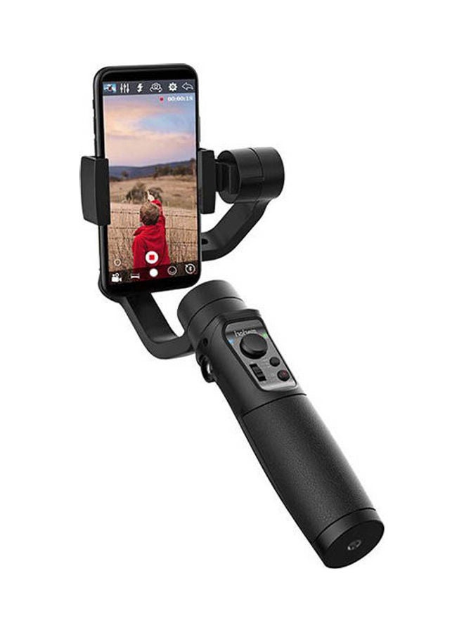 Isteady Mobile Handheld Gimbal Stabilizer For Smartphone Like Iphone Xs Plus 6 Plus Samsung Galaxy S7 S6 S5 Wireless Control Vertical Shooting Panorama Mode Black