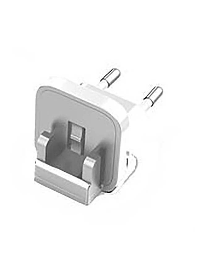 Ultimate Mfi Certified Power Delivery 20W Wall Charger and Fast Charging Braided Type-C to Lightning Cable, GaN Technology, 3x Faster, 3 Plugs- EU/ UK/ US Plugs, Universal Compatibility, Type-C Output Silver