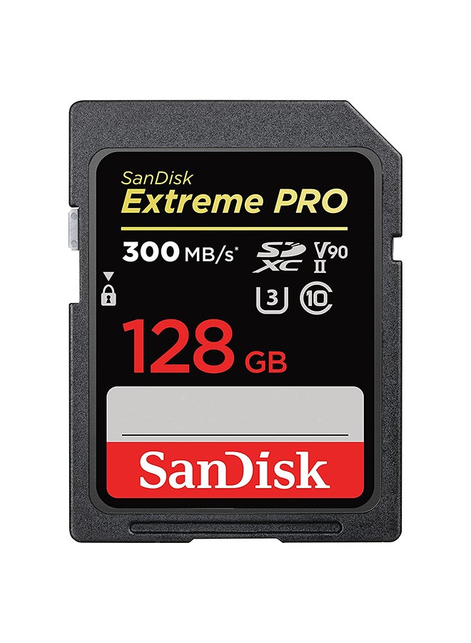 Extreme PRO SDXC Memory Card up to 300MB/s, UHS-II, Class 10, U3, V90 128.0 GB