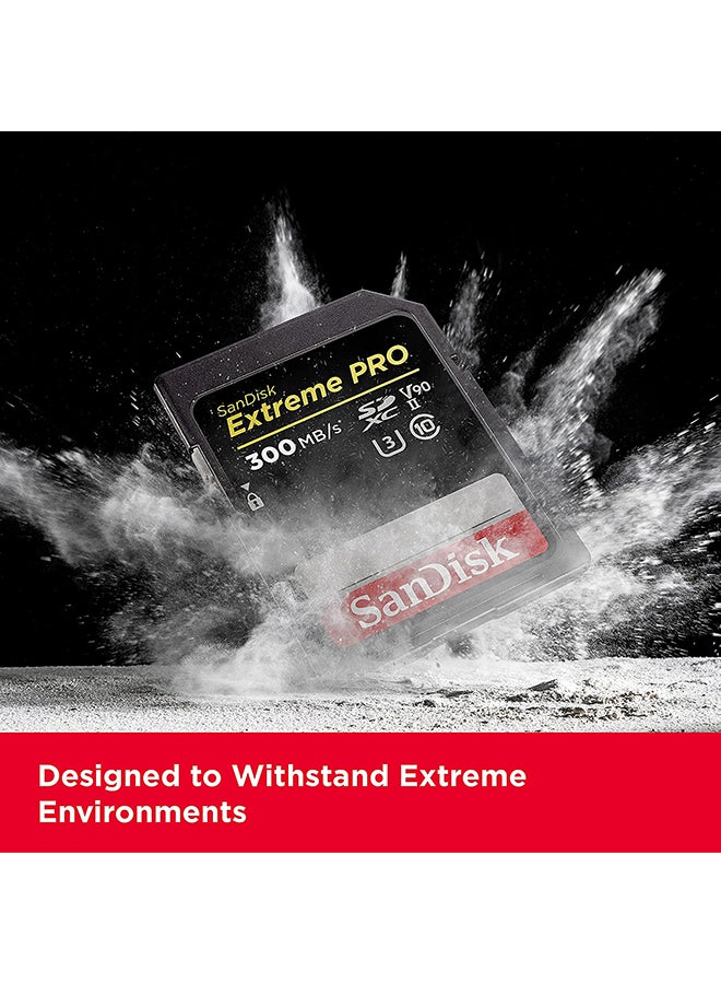 Extreme PRO SDXC Memory Card up to 300MB/s, UHS-II, Class 10, U3, V90 128.0 GB