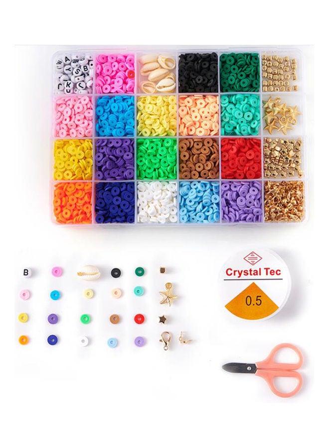 4080-Pieces Set of Colourful Bracelet Bead With Accessories 19.6x13.2x2.3cm