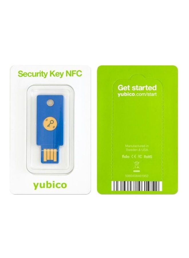 Security Key by Yubico (NFC) - Second Factor Authenticator Blue