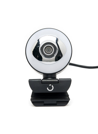 2K 30FPS Webcam With Microphone,Auto Focus,Color Correction and Privacy Cover Black/White