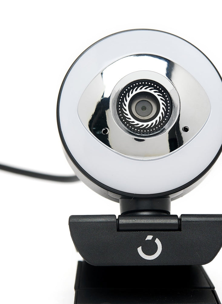 2K 30FPS Webcam With Microphone,Auto Focus,Color Correction and Privacy Cover Black/White