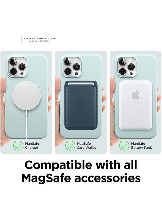 Magnetic Silicone Case For Apple iPhone 13 Pro With MagSafe Accessories Mint