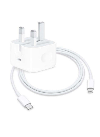 2 in 1 Pack of 20W USB-C Power Adapter and USB-C  to Lightning Cable 1m white