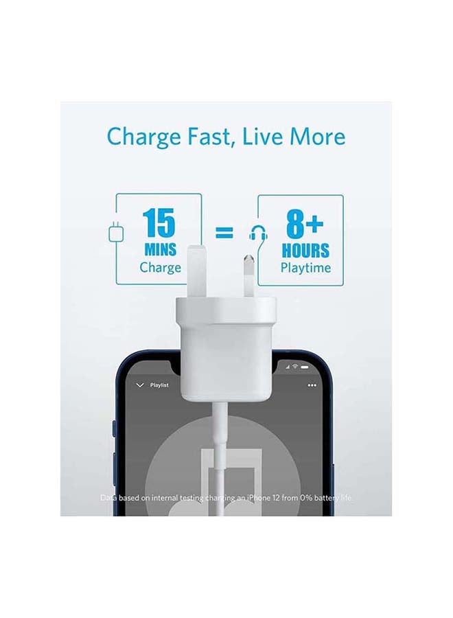 Anker USB C Plug, 20W PIQ 3.0 Fast Charger for the New iPhone, PowerPort III USB-C Charger for iPhone 14 Pro Max/14 Pro/14 Plus/14/13/12/11, iPad/iPad mini, MagSafe, and More (Cable Not Included) White