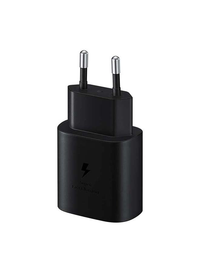 25W Adapter USB-C Super Fast Charging Travel Adapter (EU Plug) Black