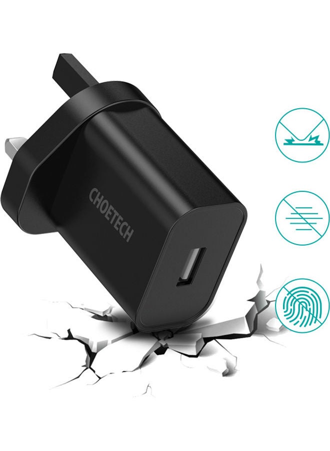 Wall Charger USB A 12W Black