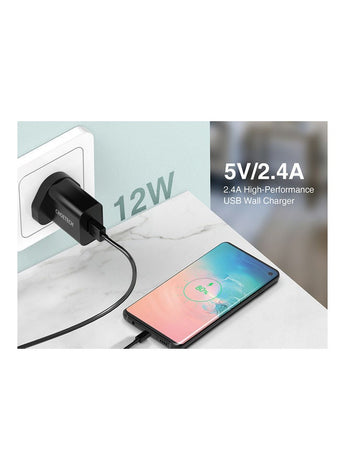 Wall Charger USB A 12W Black