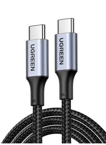 USB C Cable 3M, Braided 100W Power Delivery PD Fast charge Cable USB C to USB C for iPhone 15 Pro/15 Pro Max/15/15 Plus, iPad mini 6, MacBook Pro/Air, iPad Pro, Samsung S23+, Huawei P60, etc black