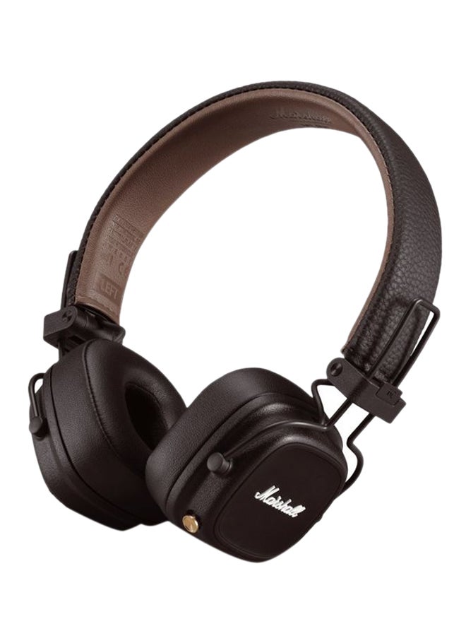 Major IV Foldable Bluetooth Wired/Wireless 80+ Hours of Playtime Headphones Brown