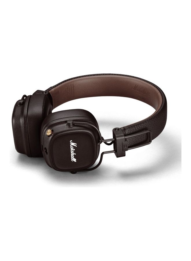 Major IV Foldable Bluetooth Wired/Wireless 80+ Hours of Playtime Headphones Brown