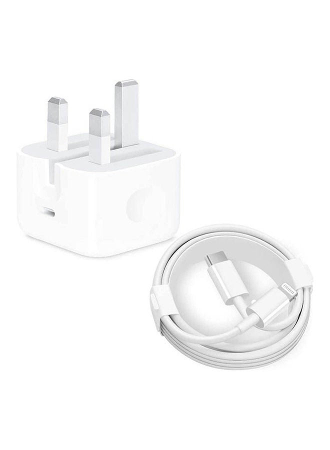 20W Adapter White With Usb-C Cable White