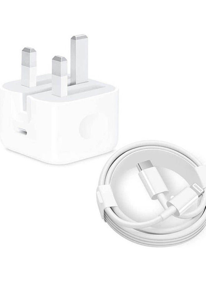 20W Adapter White With Usb-C Cable White