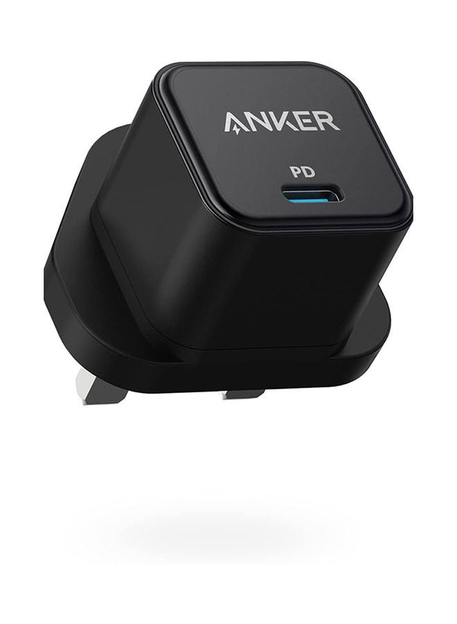 USB C Charger, Anker 20W Fast Charger with Foldable Plug, PowerPort III 20W Cube Charger for iPhone 12/12 mini/12 Pro/12 Pro Max/11, Galaxy, Pixel 4/3, iPad Pro and More (Cable Not Included) Black