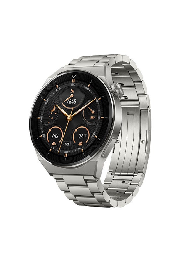 Watch GT 3 Pro Smartwatch Light Titanium Case Strap 46mm Silver