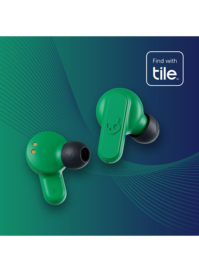 Dime 2 True Wireless Earbuds with Tile Finding Technology 12 Hours Total Battery IPX4 Sweat and Water Resistant Secure Noise Isolating Fit Dark Blue/Green