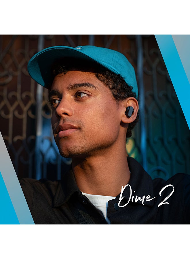 Dime 2 True Wireless Earbuds with Tile Finding Technology 12 Hours Total Battery IPX4 Sweat and Water Resistant Secure Noise Isolating Fit Light Grey/Blue