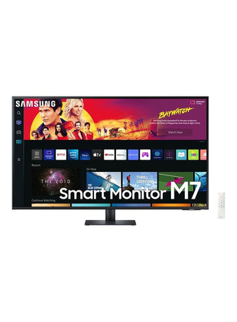 43 inch 4k UHD Smart Monitors USB-C | Wireless Connectivity Wifi, Bluetooth, with in-built Speaker | Smart TV experience, Workspace & IoT Hub with Voice Remote | LS43BM700UMXUE Black