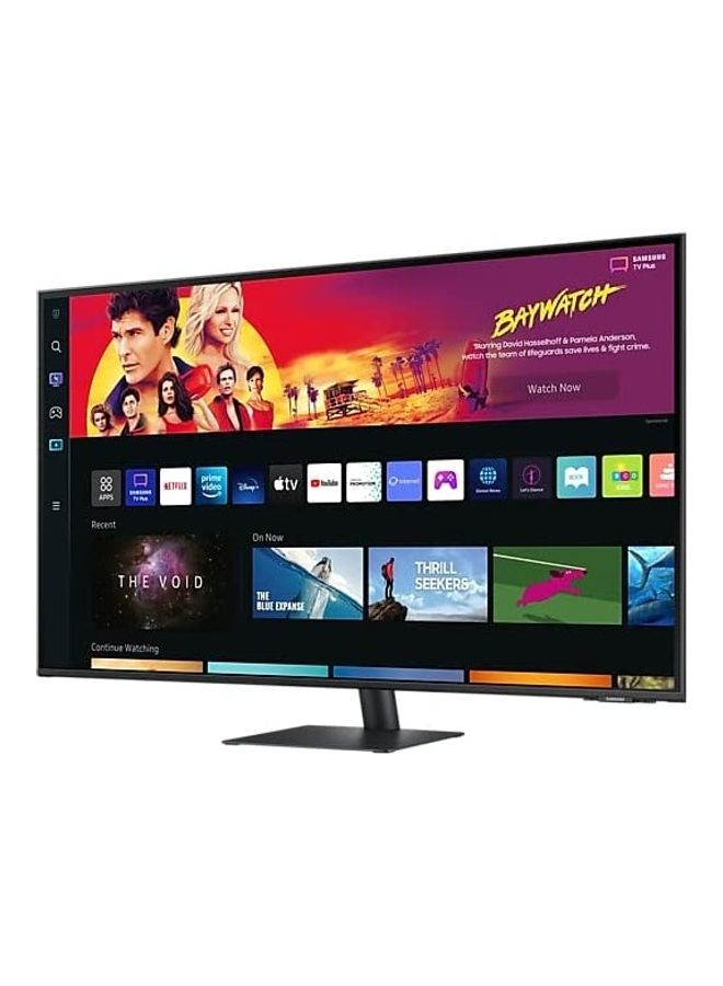 43 inch 4k UHD Smart Monitors USB-C | Wireless Connectivity Wifi, Bluetooth, with in-built Speaker | Smart TV experience, Workspace & IoT Hub with Voice Remote | LS43BM700UMXUE Black