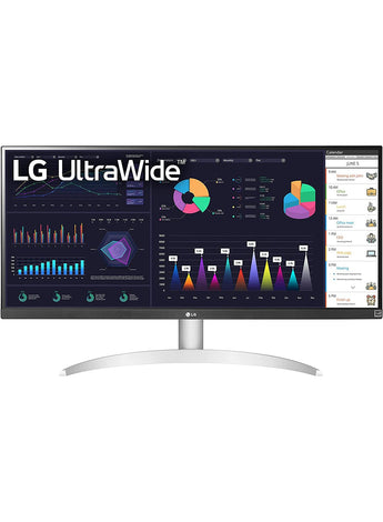 29WQ600-W 29-Inch 21:9 UltraWide Full HD (2560 x 1080) 100Hz IPS Monitor, with RGB 99% Color Gamut with HDR10, USB Type-C, AMD FreeSync, Built in Speakers, 3-Side Virtually Borderless Design Silver