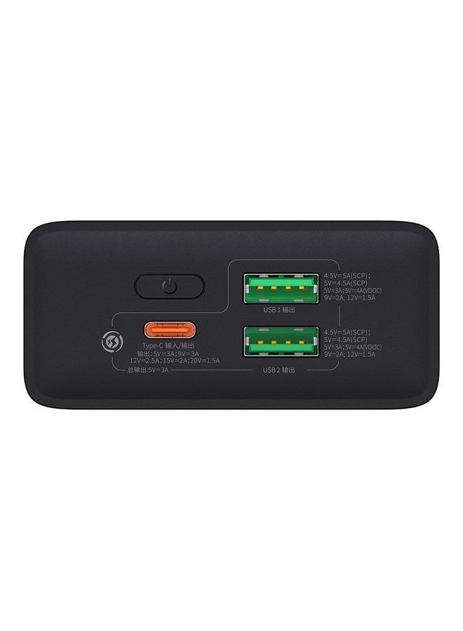 20000.0 mAh Power Bank PD 20000mAh USB C 30W Power Delivery Digital Display Battery Pack with 1 Input and 3 Output Compatible for Apple,Huawei,OPPO Xiaomi and many more (VOOC Edition ) Black