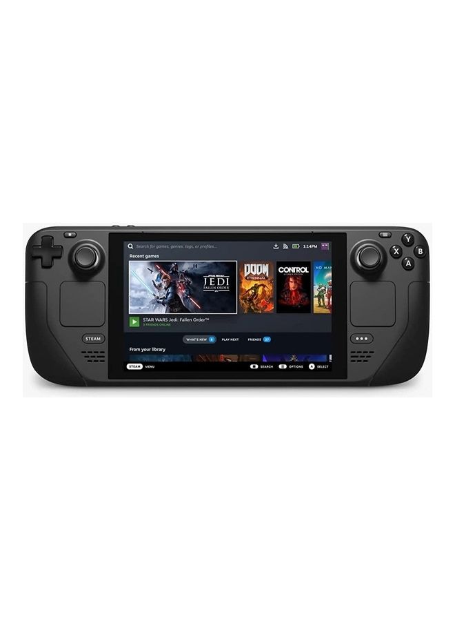 Steam Deck 64GB Handheld Console 7 Inch 60Hz Touch Display 16GB LPDDR5 RAM BT 5.0 HD Haptics 6 Axis IMU SteamOS 3.0 2 Band WiFi 40Whr Battery 2 8H Game Play USB-C