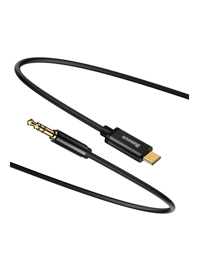 Audio Aux Jack Cable 3.93ft USB Type C To 3.5mm Headphone Stereo Cord Car Compatible With iPad Pro 2018 Google Pixel 2 3 XL Samsung Galaxy S21 S20 Ultra Note 20 10 Plus Black