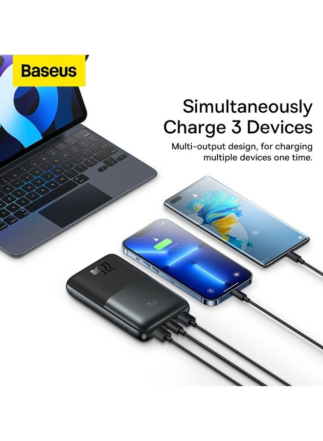 20000.0 mAh USB-C PD 20000mAh Power Bank, Portable Phone Charger, Battery Charger for iPhone 14, 13, 12, iPad Pro, Galaxy S23, S23 Ultra, S23+ & More with USB-C Cable Included Black