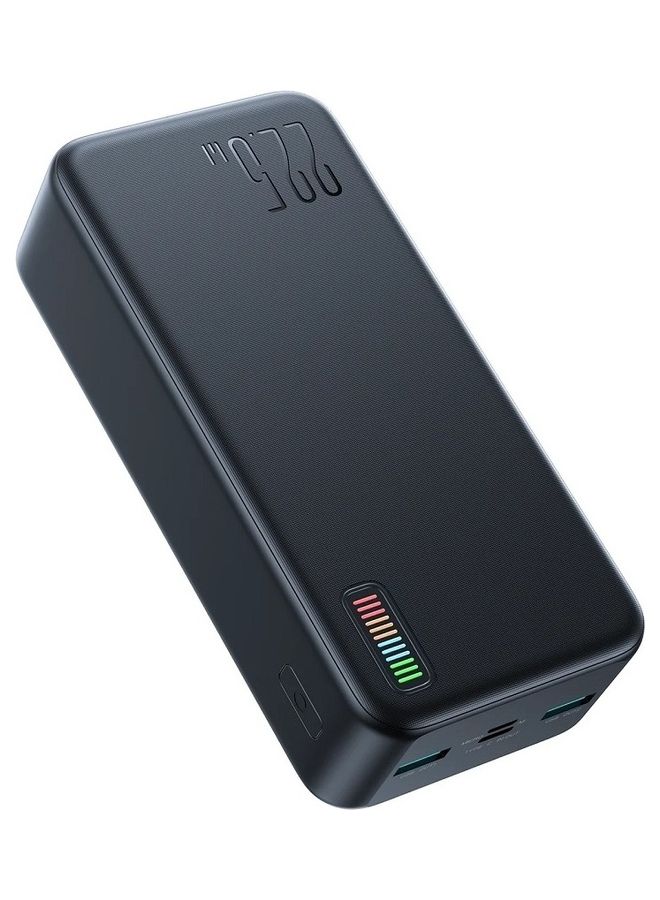 30000.0 mAh JR-QP196 Dazzling Series 30000mAh Power Bank 22.5W Superfast Charging Battery Pack Support PD3.0 QC3.0 Black