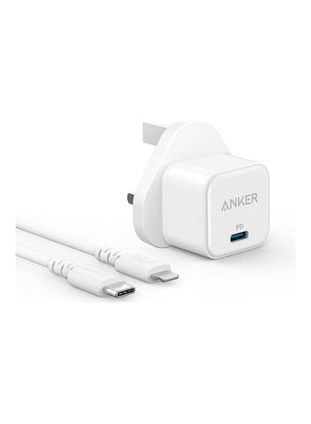 USB C Plug, Anker 20W Fast USB C Charger Plug, PowerPort III 20W Cube iPhone Charger with USB-C to Lightning Cable for iPhone 14/14 Pro/14 Pro Max/13 Pro/13 Pro Max, Galaxy, iPad White