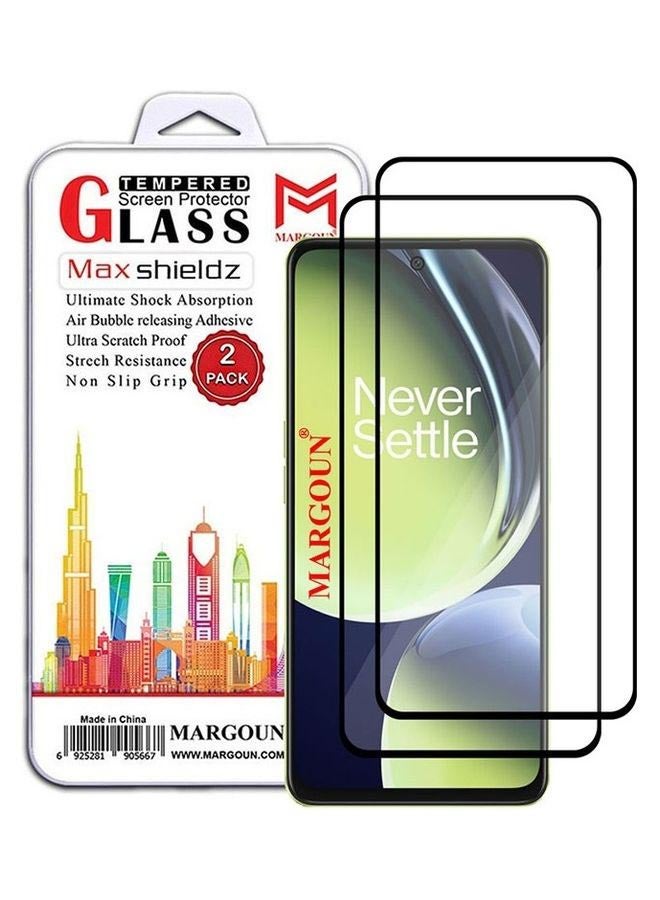 2 Pack For Oneplus Nord Ce3 Lite Tempered Glass Screen Protector Full Glue Back Clear