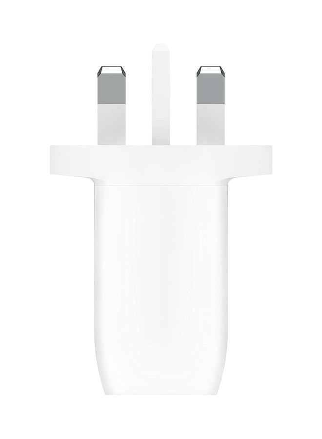 BoostCharge Dual USB-C Plug with PPS 60W for Apple iPhone, iPad, Samsung Galaxy, Google Pixel - Compatible w/USB-C to Lightning Cable & USB-C to USB-C - White White