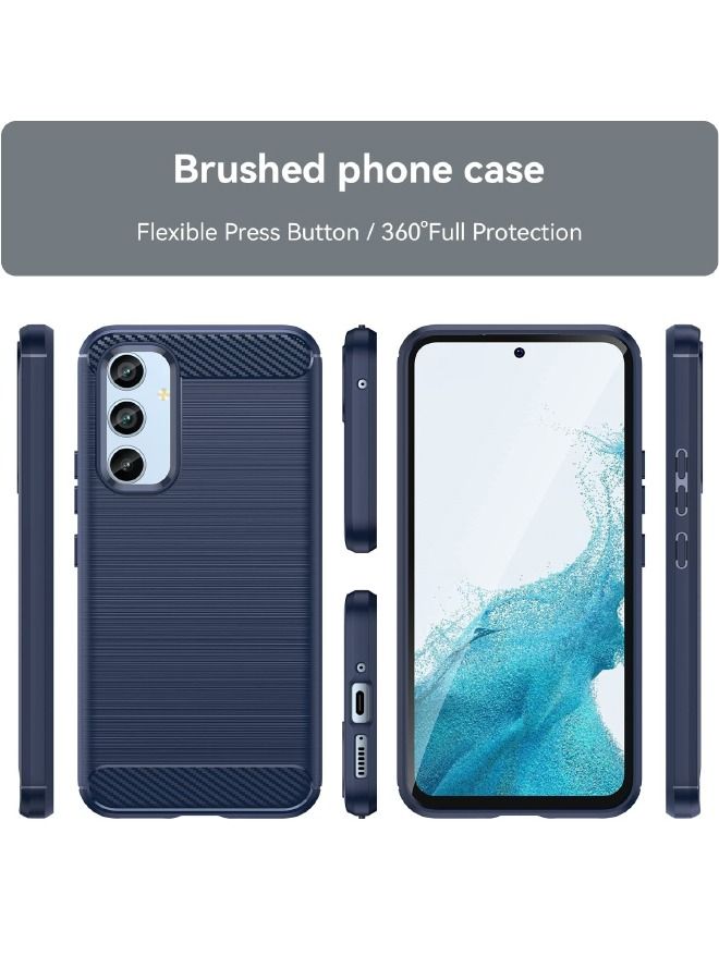 Samsung Galaxy A54 5G Case, Fashion Shock-Absorption Anti-Drop Flexible Brushed TPU Bumper Soft Rubber Protective Phone Case Cove for Samsung Galaxy A54 5G, Blue