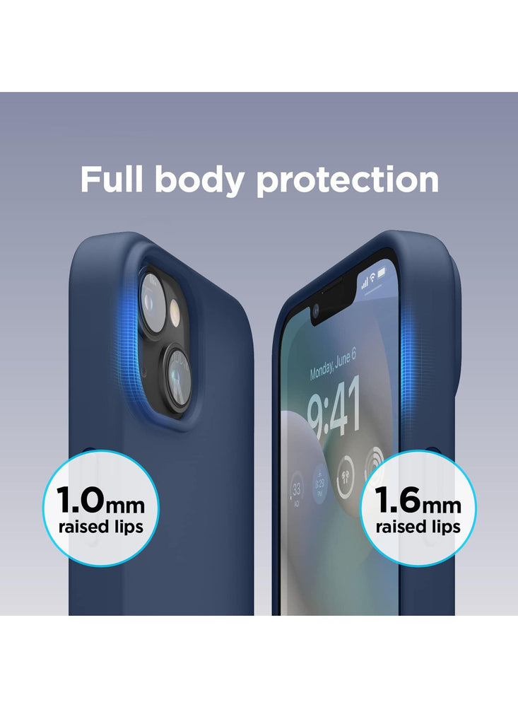 Compatible with iPhone 15 Plus Case Liquid Silicone Case Full Body Protective Cover Shockproof Slim Phone Case Anti-Scratch Soft Microfiber Lining 6.7 inch