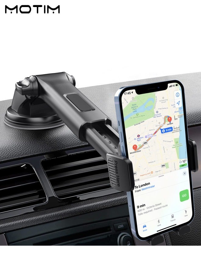 Car Phone Holder for Dashboard Windshield Mobile Holder Car Mobile Mount Compatible with Most Phones