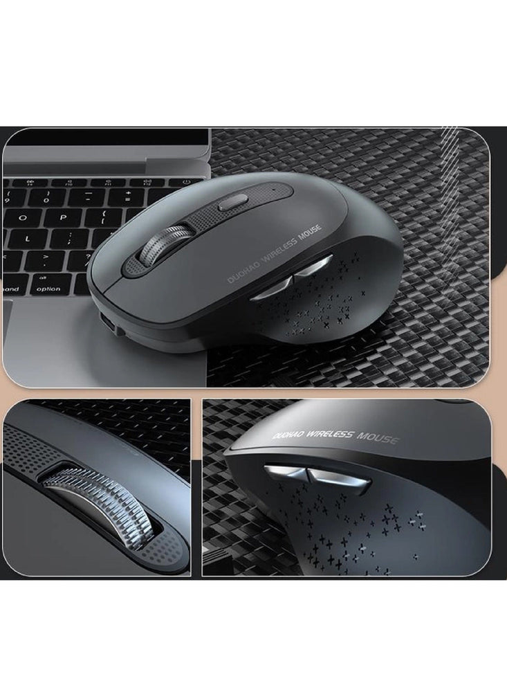 Wireless Mouse Bluetooth 4.0/5.1 and 2.4 GHz Mouse USB Type-c Rechargeable Silent Office Mouse with 1200dpi Optical 4 Buttons for MacBook, Windows & Android