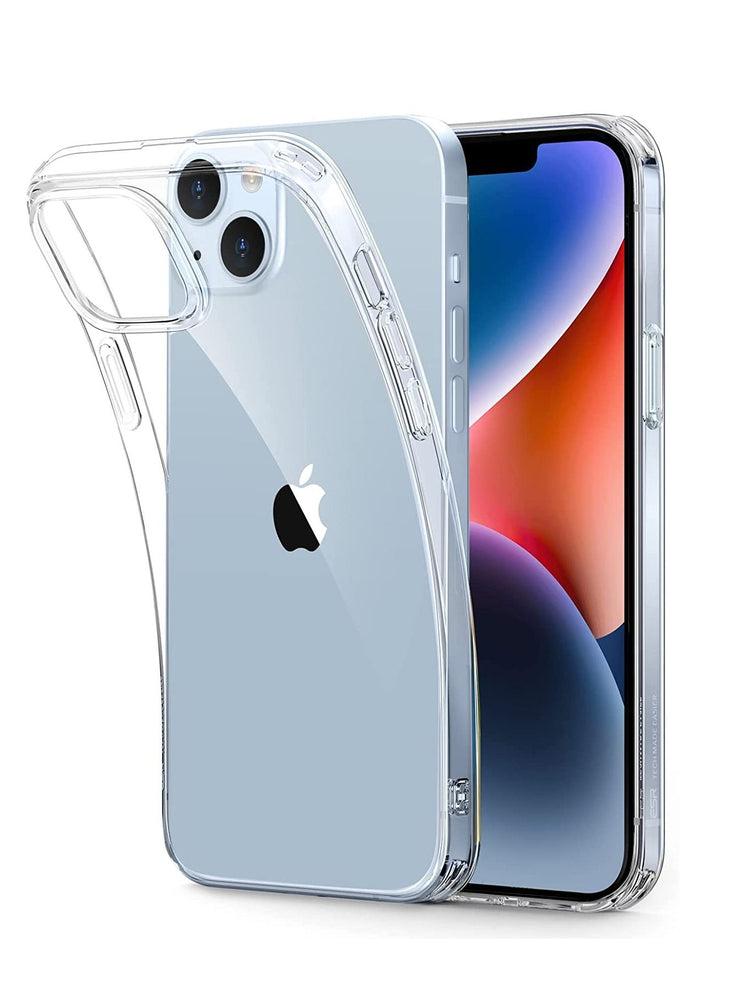 iPhone 14 6.1 Inch Ultra Slim Case, Soft TPU Material with 4 Corners Bumper, Shockproof Protection Anti-Scratch Anti-Drop ClearTPU Clear Case with Tempered Glass screen protector